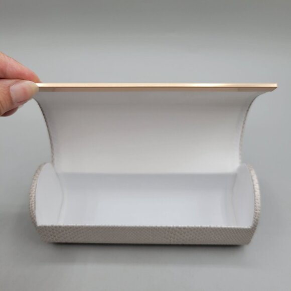 Authentic JIMMY CHOO Snakeskin Pattern Magnetic Snap Eyeglasses Sunglasses Case - Picture 8 of 11